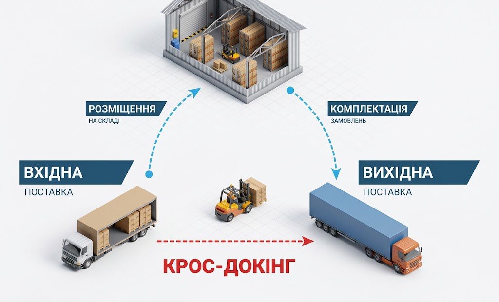 складська обробка вантажів під час навантаження та крос-докінгу 